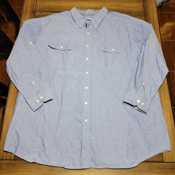 True Nation LS Button Up Blue Western Shirt - Size 4XL - Picture 1 of 6